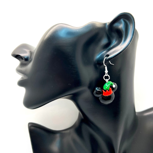Santa Mickey Earrings - Mickey Mouse Earrings - Christmas Earrings - Holiday Ear - Picture 9 of 9